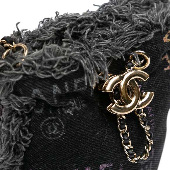 Chanel Denim Mood Chain Bucket Bag Logo #221648C24B - Picture 6 of 8